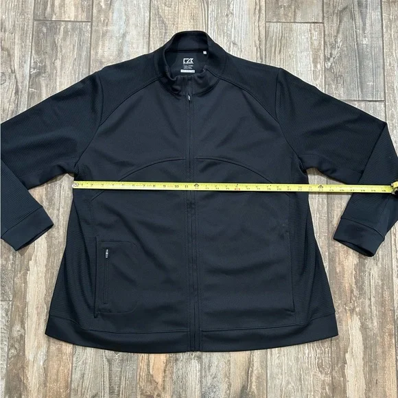 Women’s long sleeve Black Zip Up XXXL 3X Jacket Coat with Front Zip Pocket NWOT - Picture 2 of 5